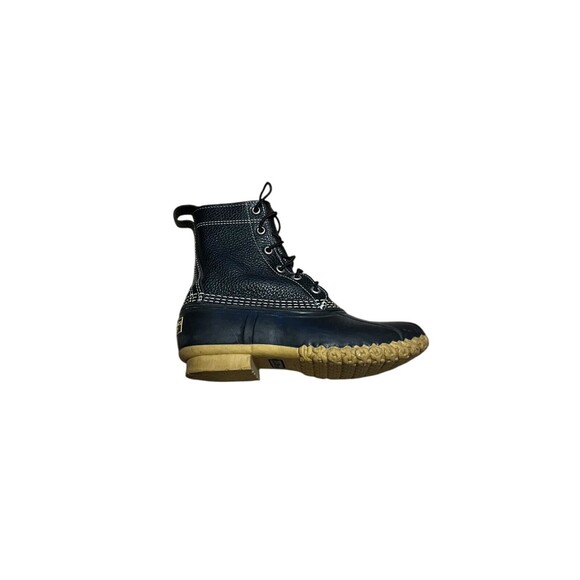 LL Bean Classic Men's 8" Black Bean Duck Boots Size 7/9 Womens Made in Maine USA - Picture 1 of 9